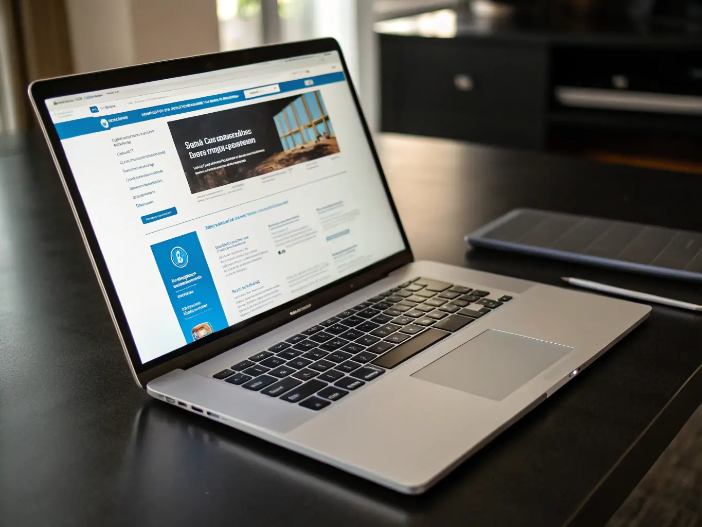 A clean, modern website design displayed on a laptop, emphasizing user experience and conversion optimization, reflecting professional web design and development.